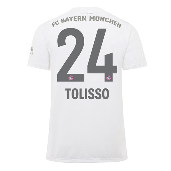 Trikot Bayern München NO.24 Tolisso Auswarts 2019-20 Weiß Fussballtrikots Günstig